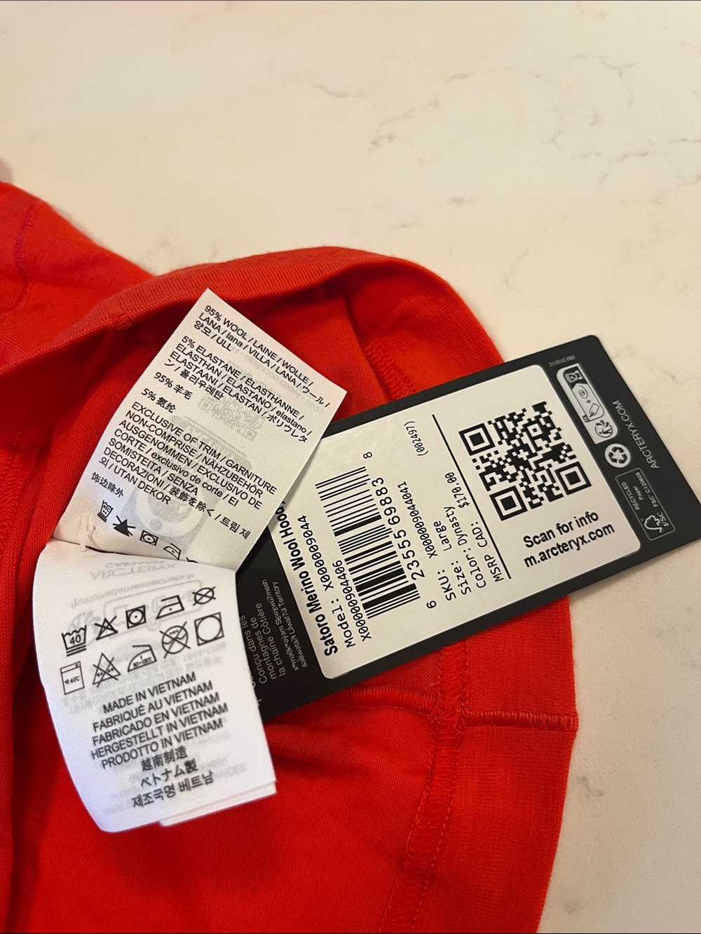 Arc’teryx NWT Satoro Merino Wool Hoody Women’s Size: Large Colour: Dynasty - Picture 13 of 13
